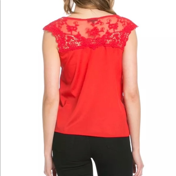 Red Lace Top S-XL - Picture 3 of 4